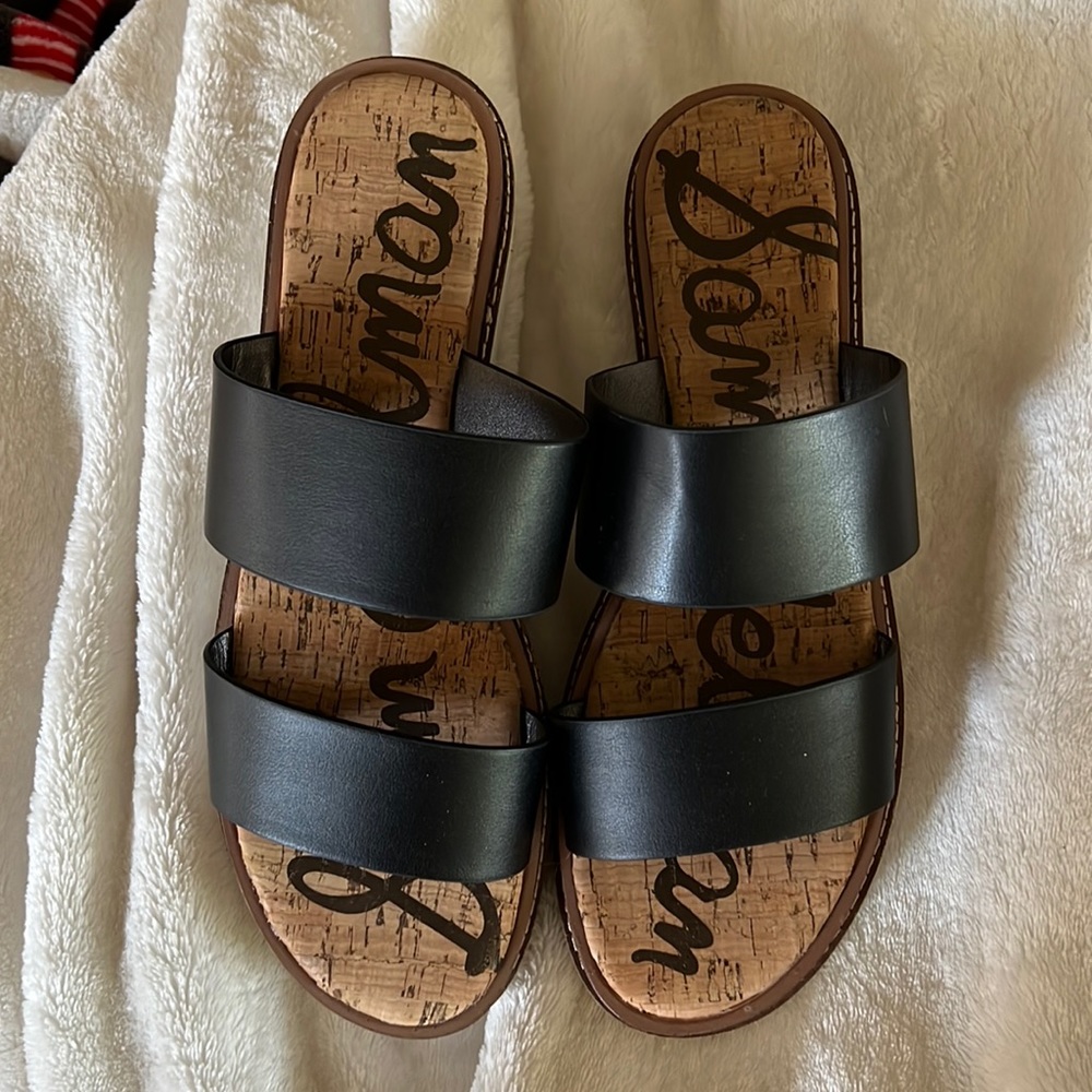 Last chance!! NWOT black  2 strap Sam Edelman slides, size 10